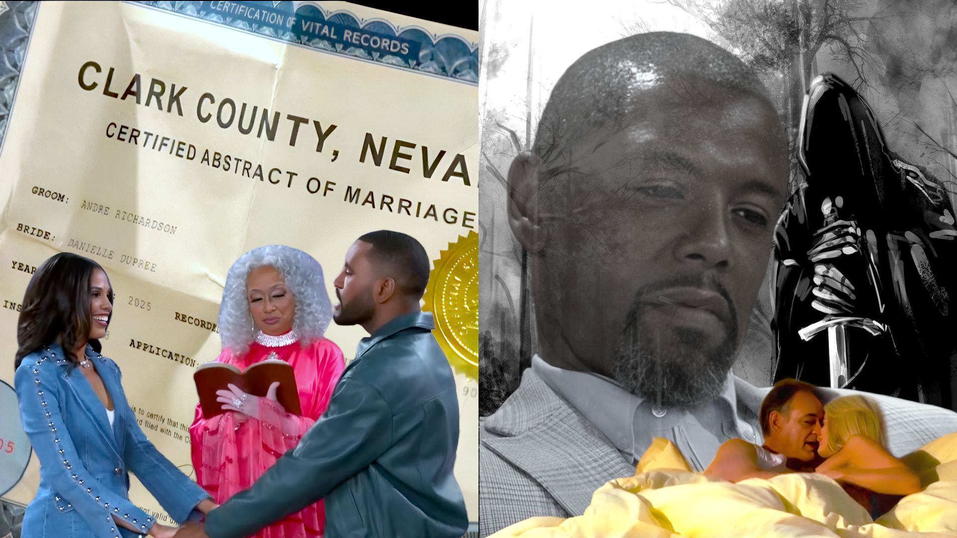 Coast-to-coast beginnings and endings on Beyond the Gates: Dani and Andre got married in Vegas while Doug got buried in D.C. | Image: CBS