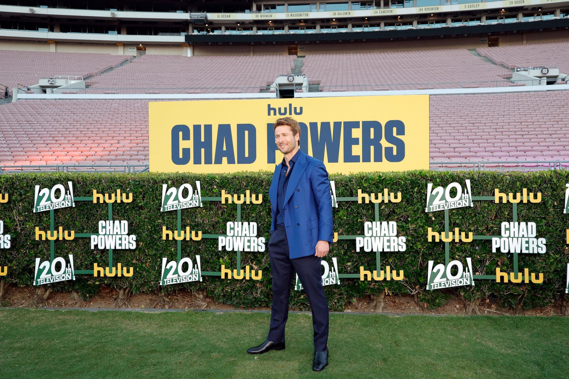 Glen Powell at Red Carpet Premiere Of Hulu&#039;s &quot;Chad Powers&quot; - Arrivals - Source: Getty