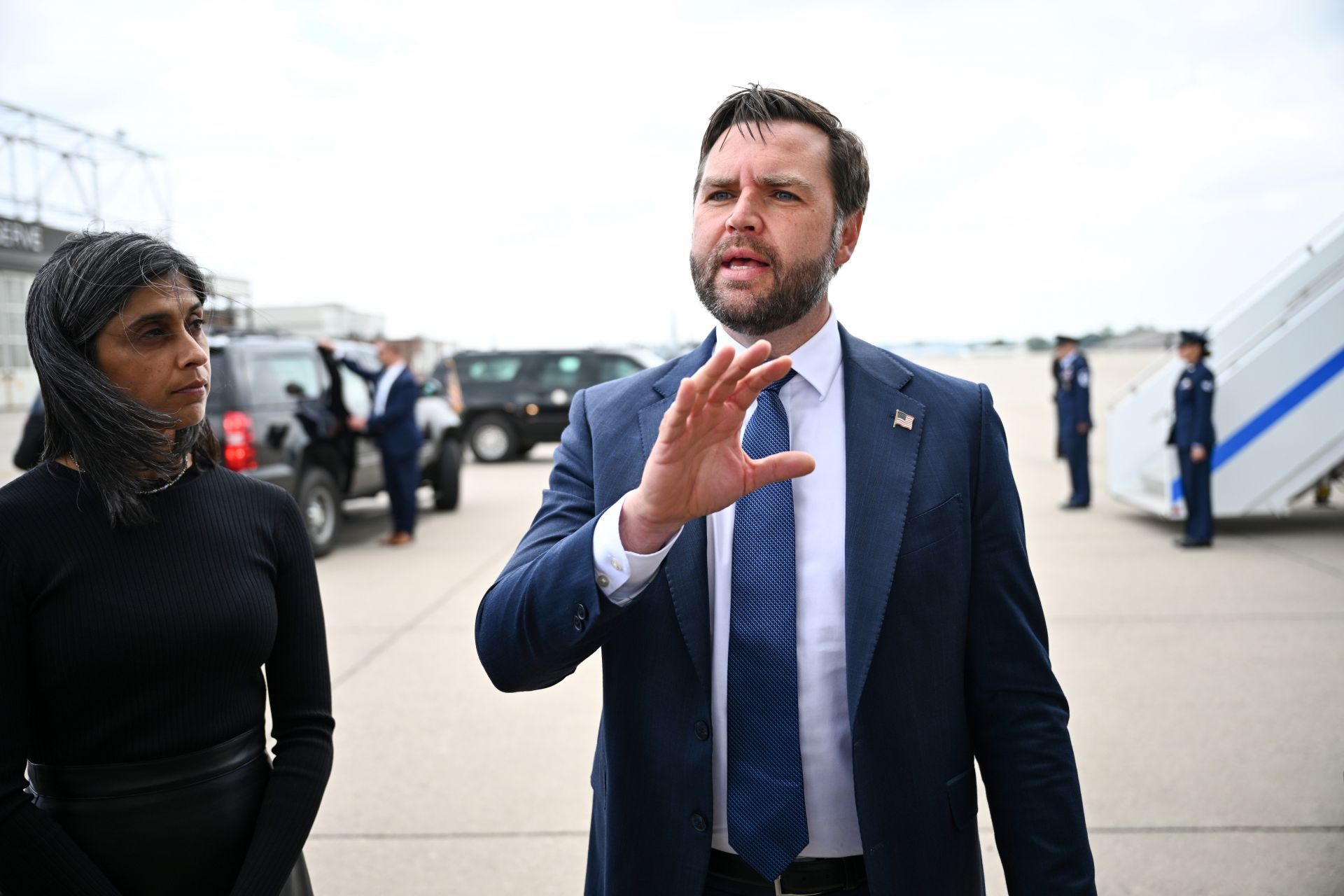 Vice President JD Vance And Second Lady Usha Vance Pay Respects To Victims Of The Annunciation Catholic Church Shooting In Minneapolis - Source: Getty