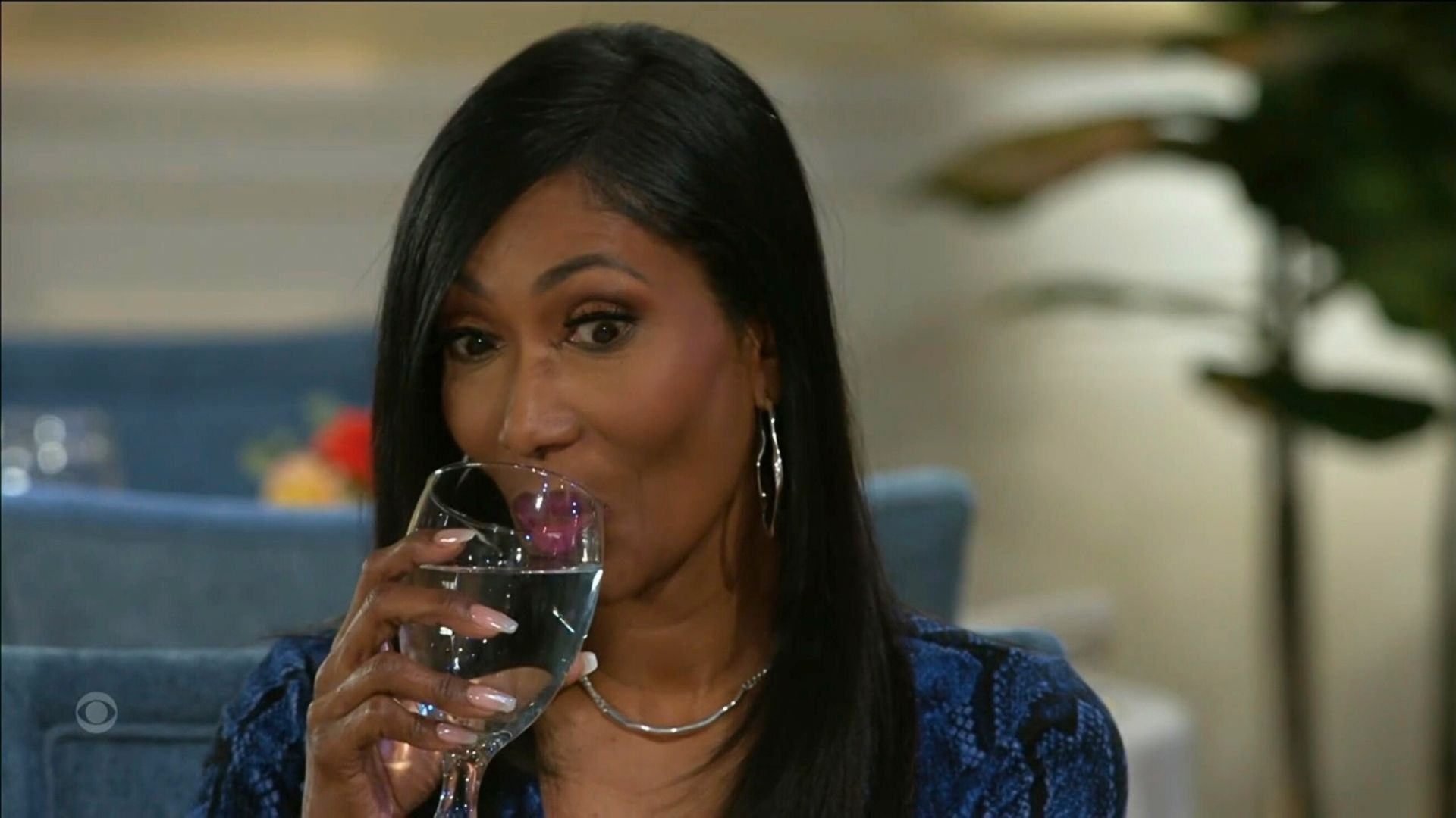 Beyond the Gates: Leslie practices her innocent look | Image: CBS