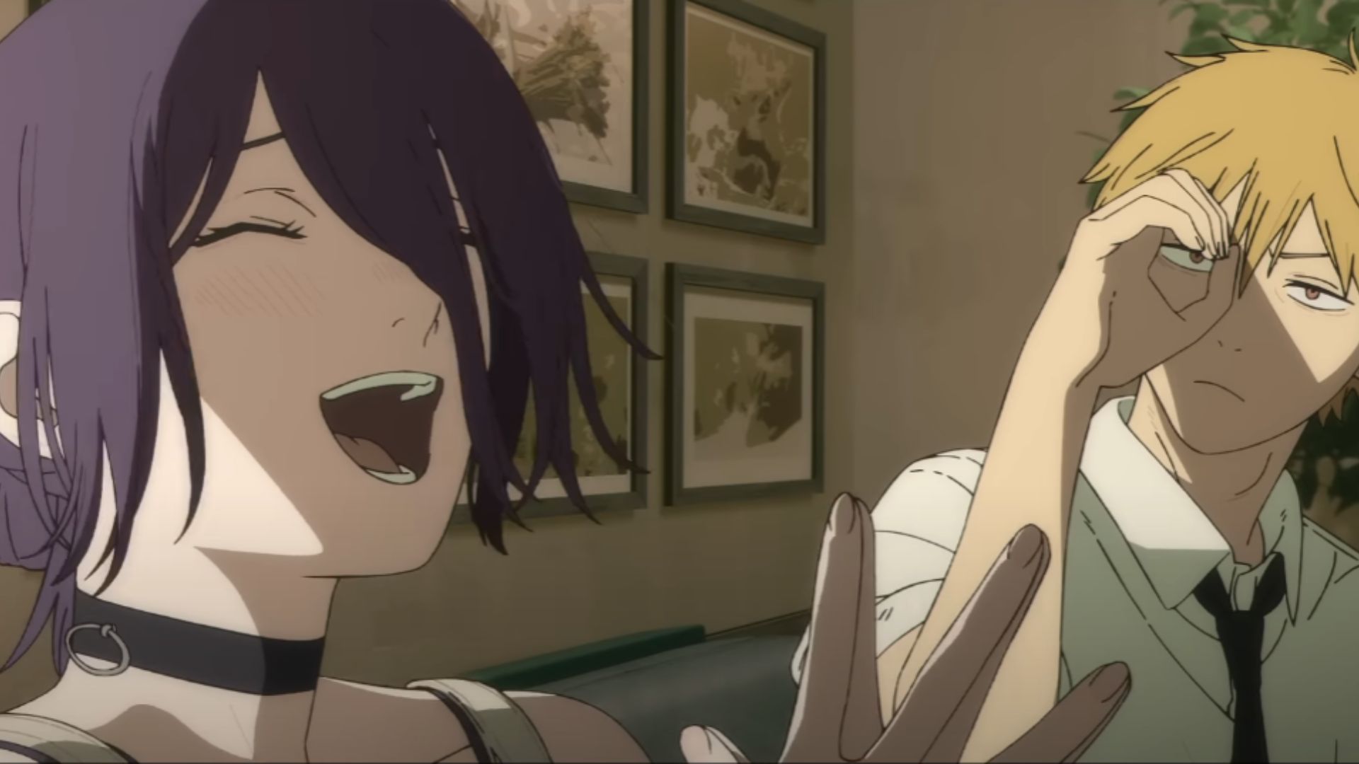 Denji and Reze as seen inside the Coffee shop (Image Source: MAPPA Studio)