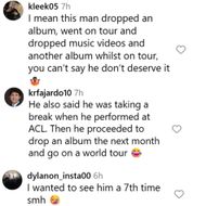 Fans react to Tyler Gregory Okonma's announcement. (Image via Instagram/@nfrpodcast)