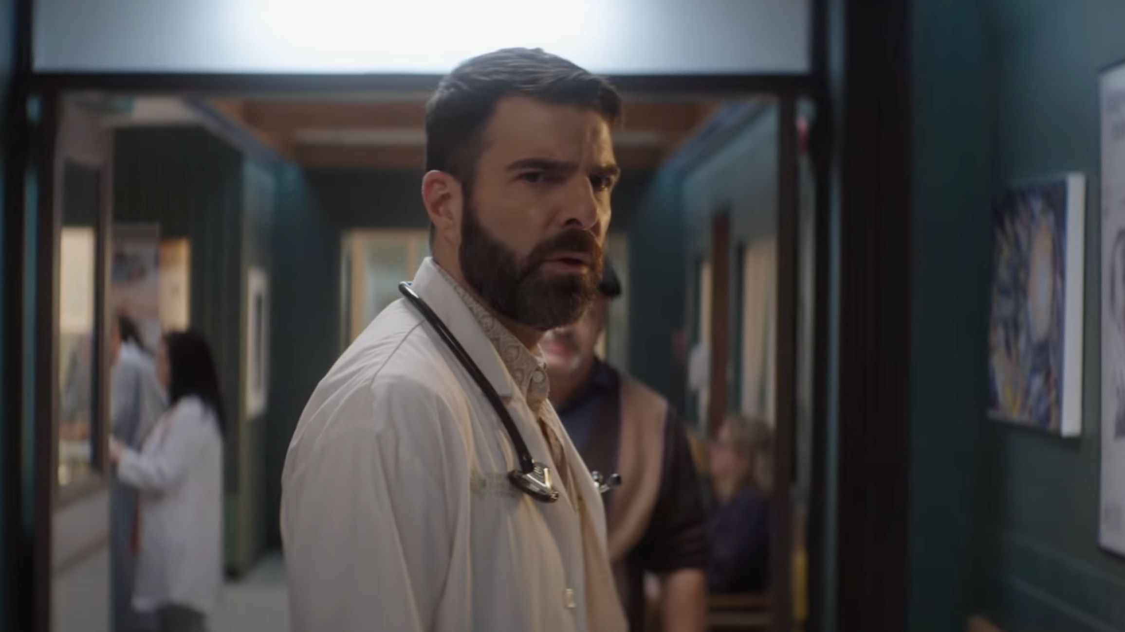 Zachary Quinto as Dr. Oliver Wolf (Image via YouTube/NBC)