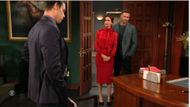 Adam (Mark Grossman), Victoria (Amelia Heinle), and Nicholas (Joshua Morrow) make quite the power trio on The Young and the Restless | Image: CBS