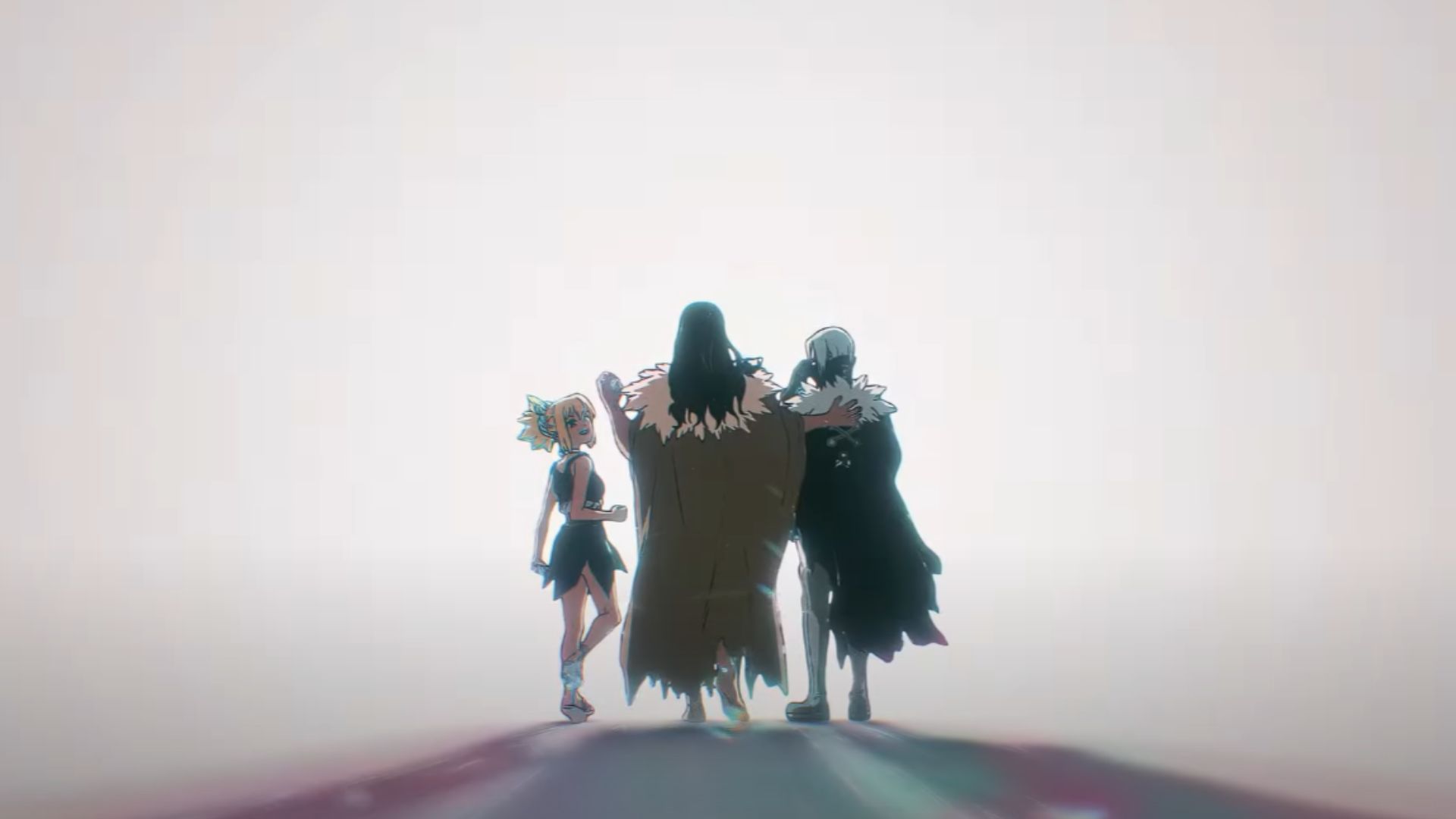 Kohaku, Tsukasa, and Hyoga from Dr. Stone (Image Source: TMS Entertainment)