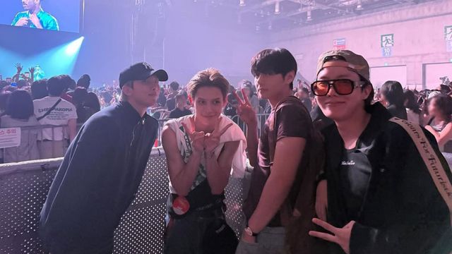 Netizens react as CORTIS' James shares photos of BTS' Taehyung, J-hope, and RM from Tyler The Creator's concert in Goyang