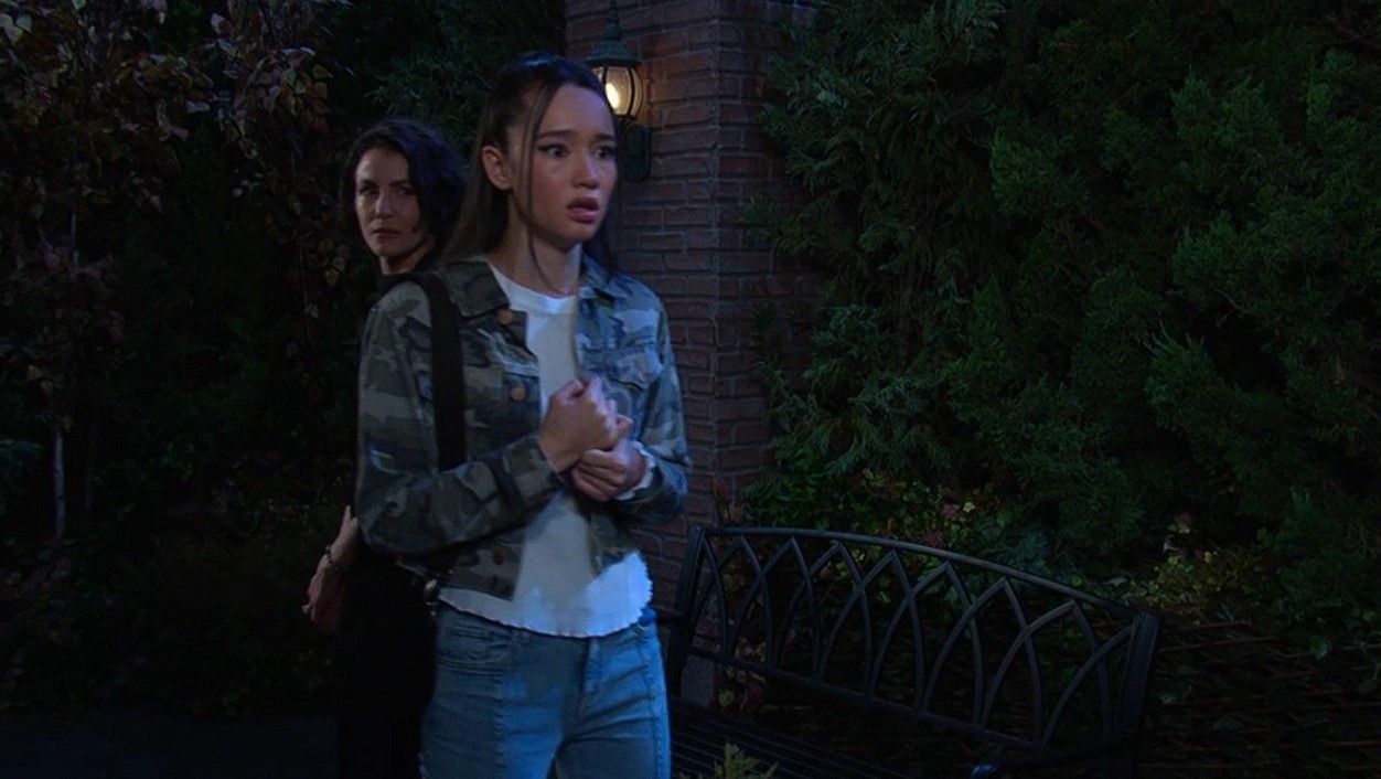 Sarah&rsquo;s (Linsey Godfrey) claims shook Sophia (Rachel Boyd) to her core. \Image: Peacock