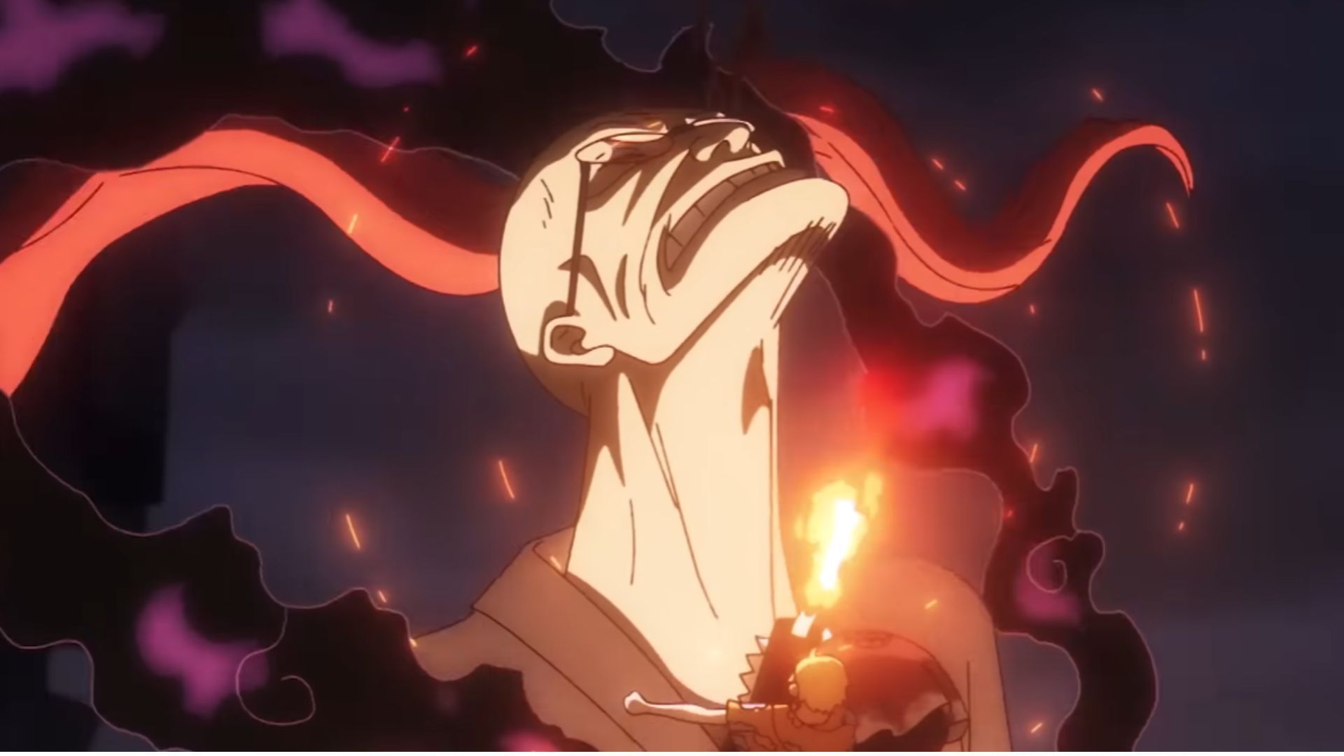 Sanji kicks an Elder, St. Nusjuro, to save his crewmates (Image Source: Toei Animation)