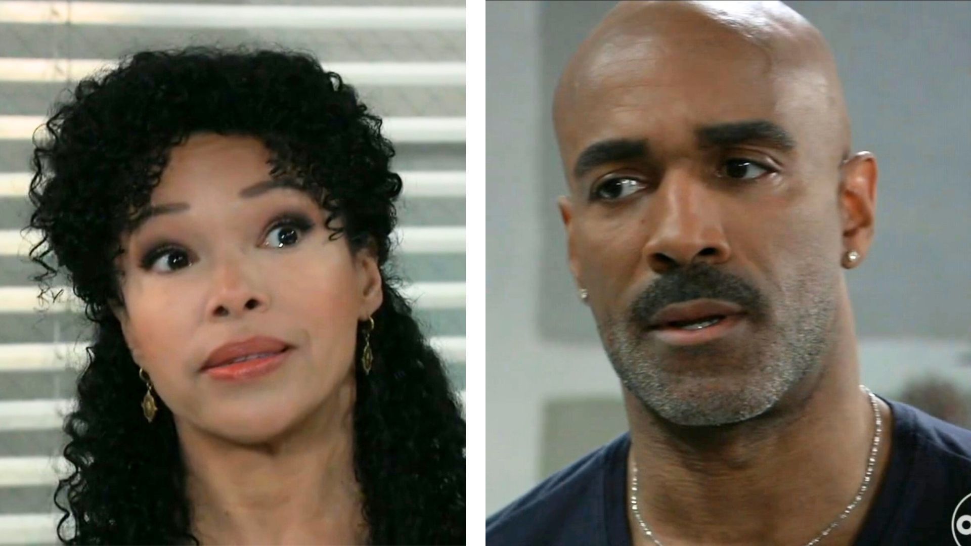 Brook Kerr (Portia Robinson) and Donnell Turner (Curtis Ashford) on General Hospital | Image: ABC/Hulu
