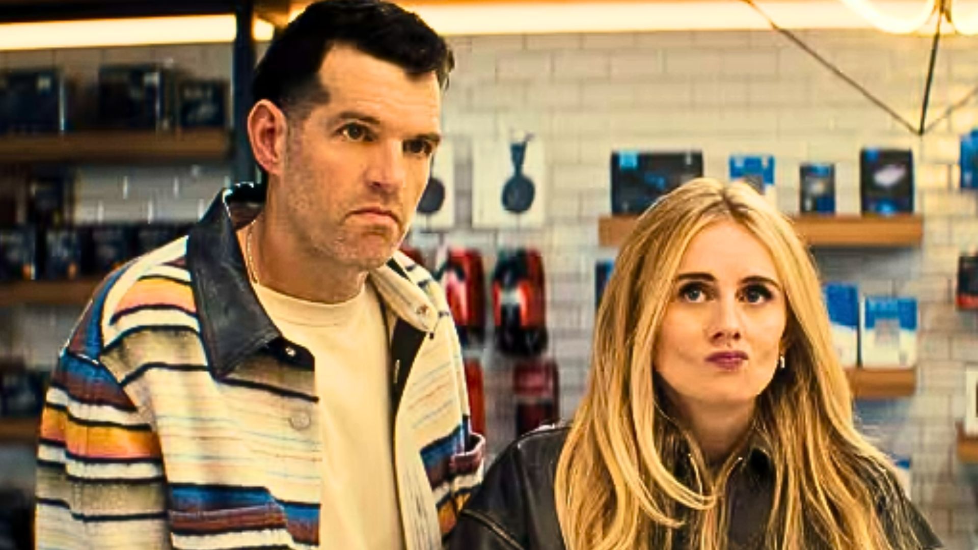 Timothy Simons as Sasha and Justine Lupe as Morgan in Nobody Wants This Season 2 (Image via Netflix)