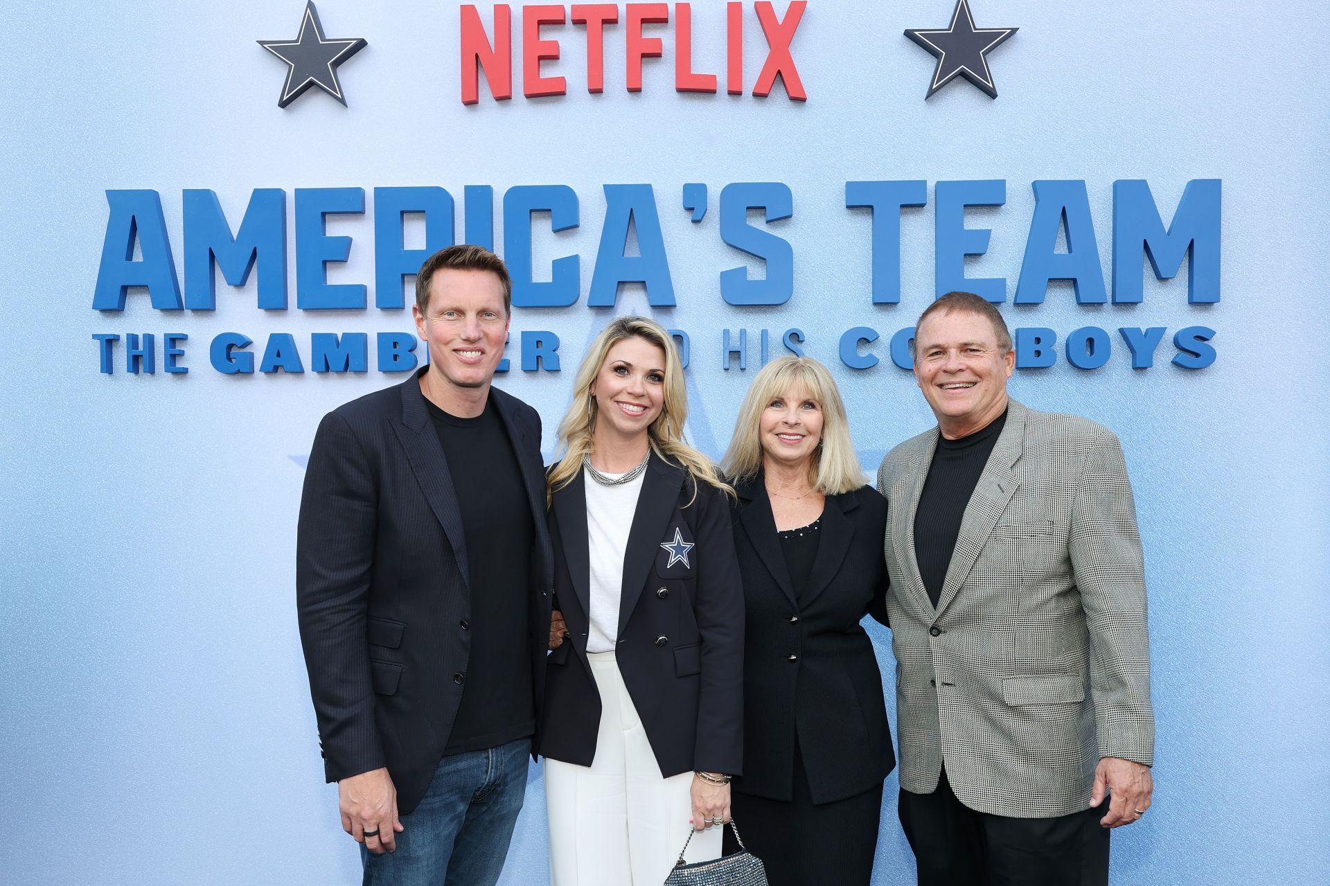 Paramount Skydance CEO David Ellison and others attend the Premiere Of Netflix&#039;s &quot;America&#039;s Team: The Gambler And His Cowboys&quot;. Image via Getty.