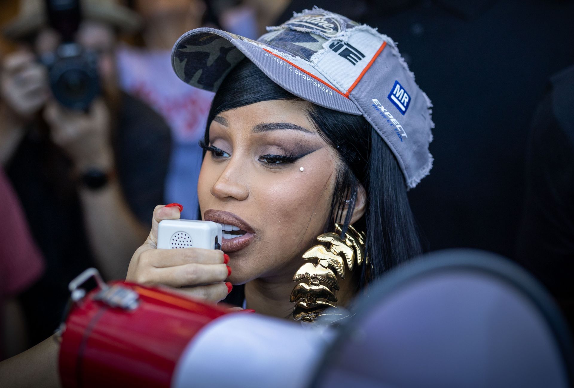 Cardi B attends an in-store signing/meet and greet at Fingerprints Music in Long Beach - Source: Getty