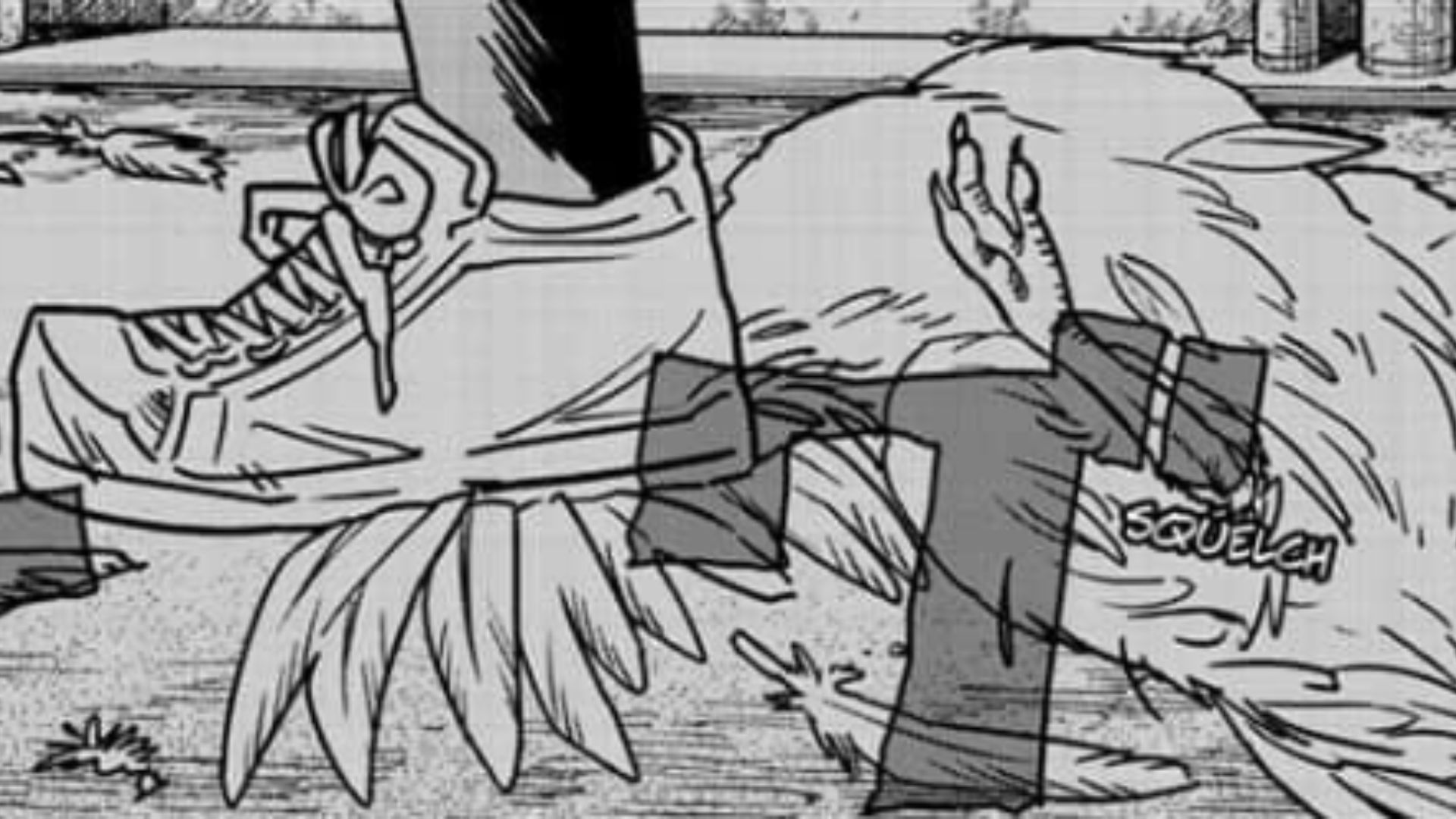 Asa stepping on Bucky (Image Credits: Shueisha)