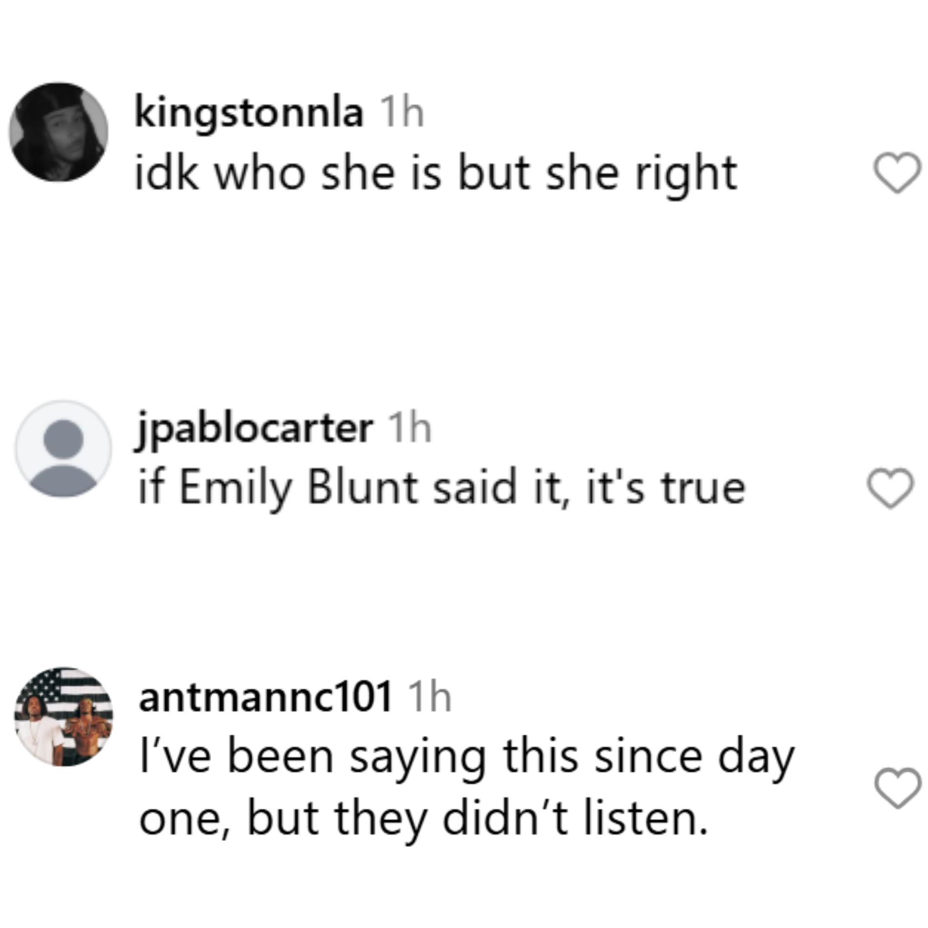 Fans react to Emily&#039;s answer. (Image via Instagram/@nfrpodcast)