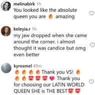 Fans react to VS's post. (Image via Instagram/@victoriassecret)