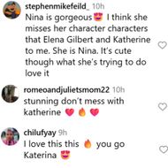 Fans react to Nina's post. (Image via Instagram/@nina)
