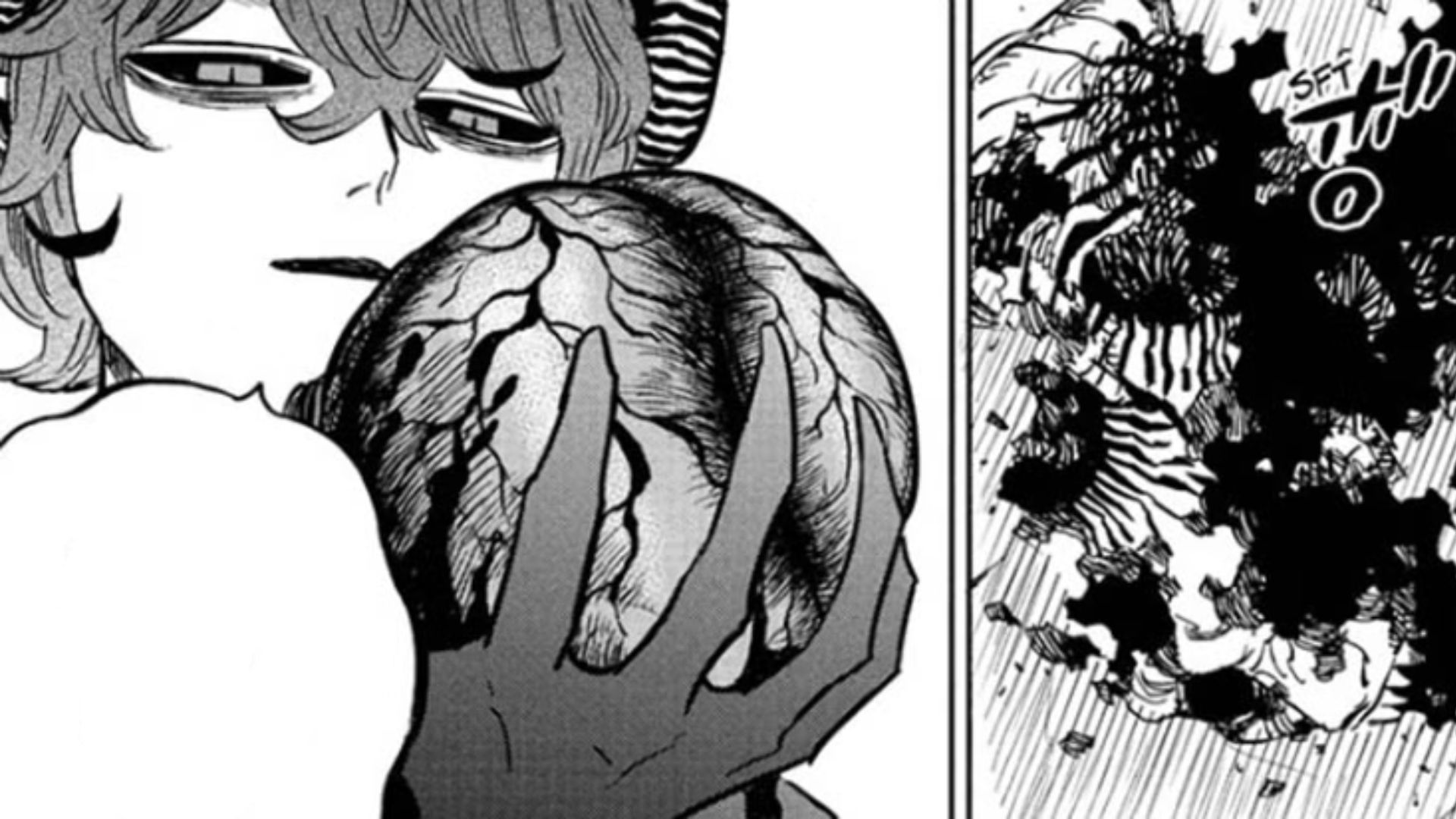 Adrammelech with Lucifero&#039;s heart (Image Credits: Shueisha)