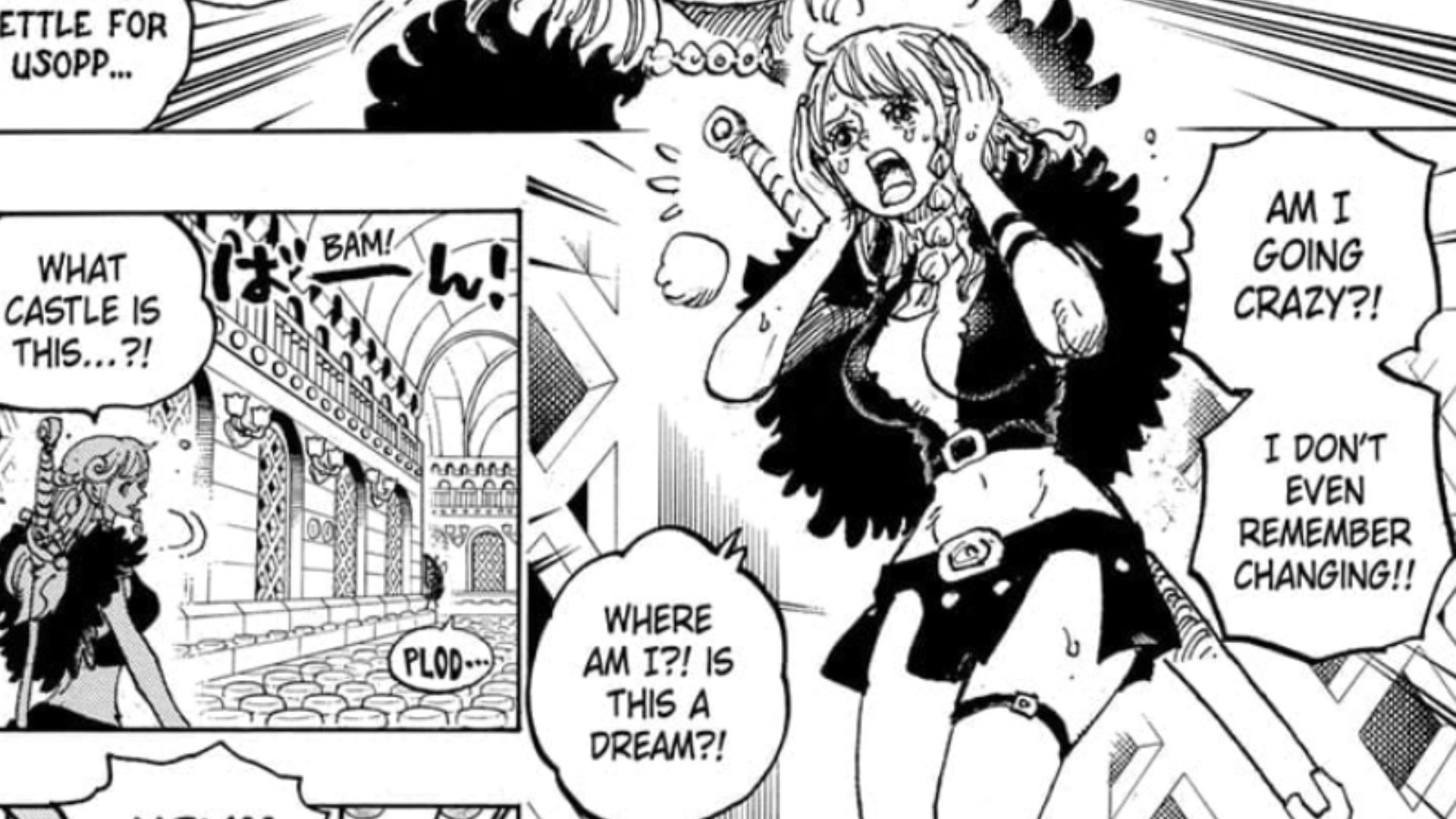 Nami&#039;s outfit as seen in the manga (Image Source: VIZ)