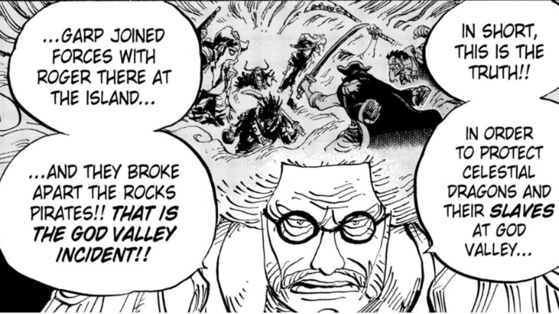 Sengoku talking about the God Valley (Image Source: VIZ)
