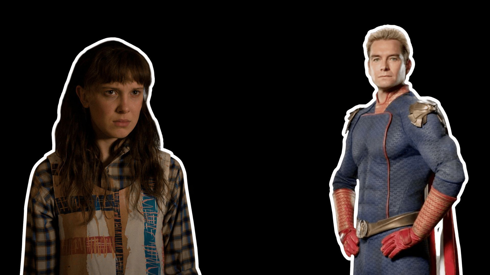 Eleven from Stranger Things and Homelander from The Boys | IMages via: Netflix/Prime Video | Images edited by:Beatrix Kondo of Soap Central