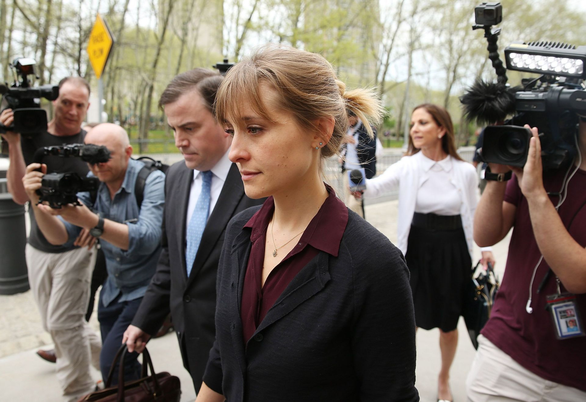 Actress Allison Mack Attends Court Over Sex Trafficking Charges - Source: Getty