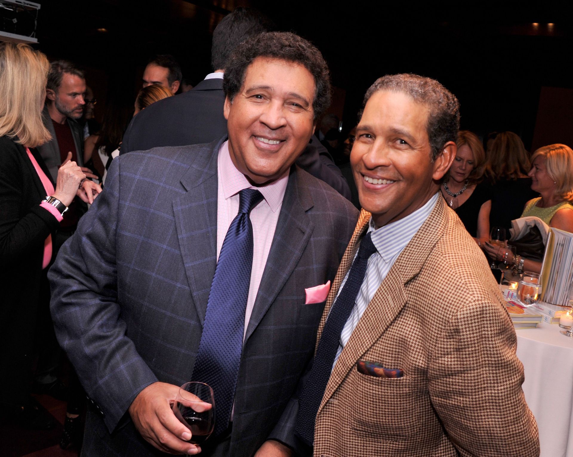 Greg and Bryant Gumbel at the UNICHEF Book Party Hosted by HSN Cares for Author Hilary Gumbel at The Lamb&#039;s Club - Source: Getty