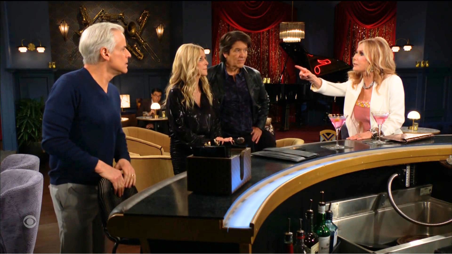 Michael (Christian LeBlanc), Christine (Lauralee Bell), Danny (Michael Damian), and Lauren (Tracey Bregman) on The Young and the Restless | Image: CBS