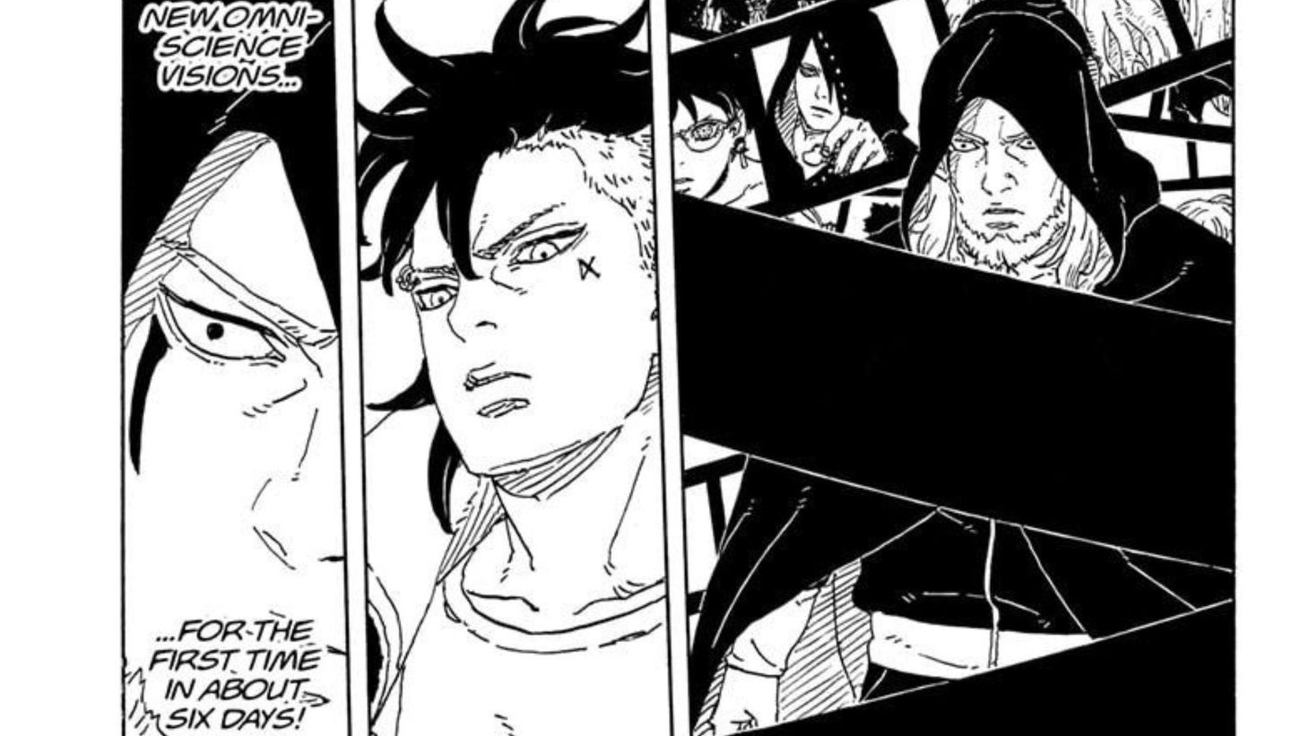 Koji sees new futures, as seen in the Boruto manga (Image credit: Shueisha)
