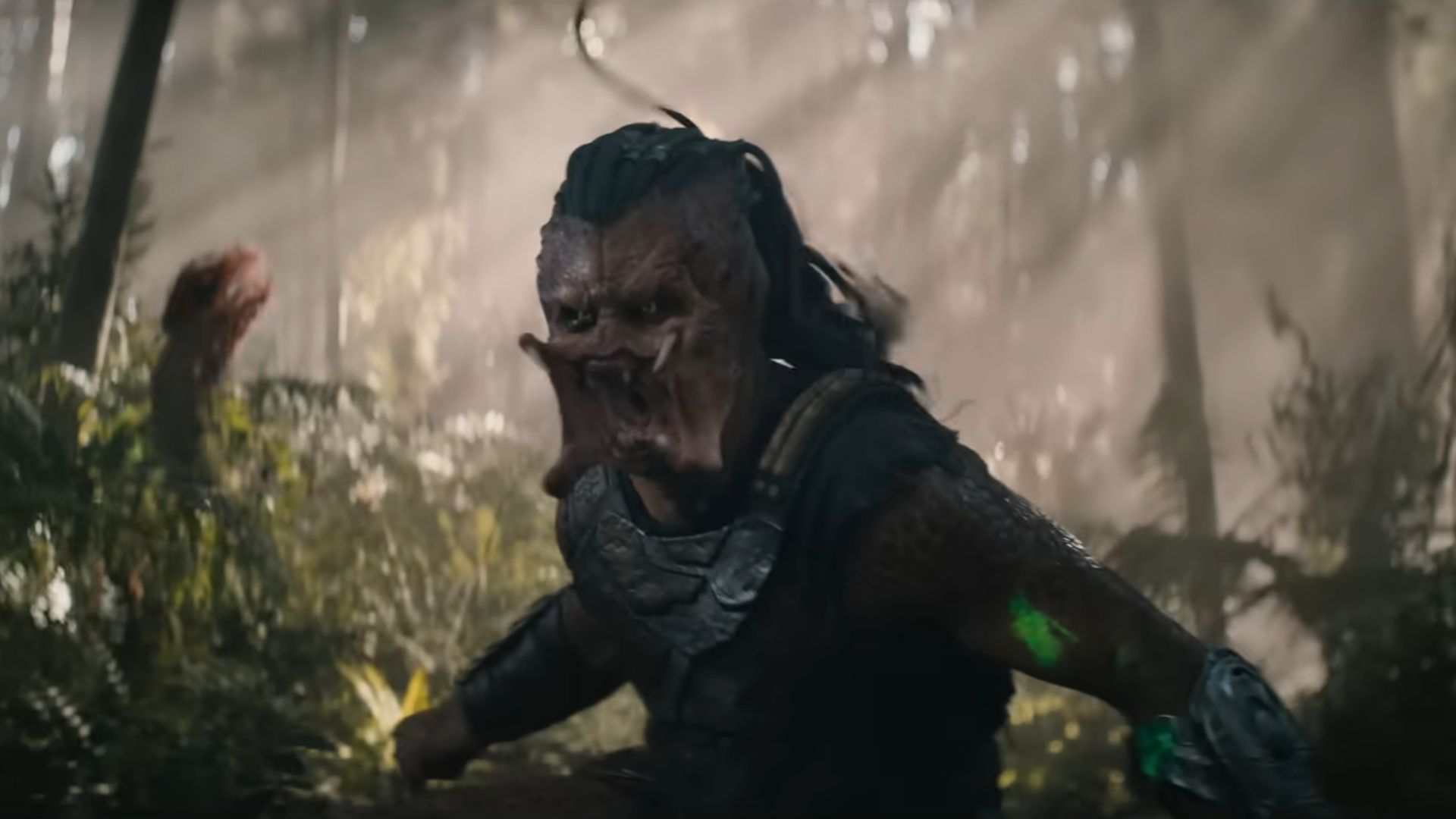 Dimitrius Schuster-Koloamatangi plays the young Predator in Predator: Badlands. (Image via 20th Century Studios)