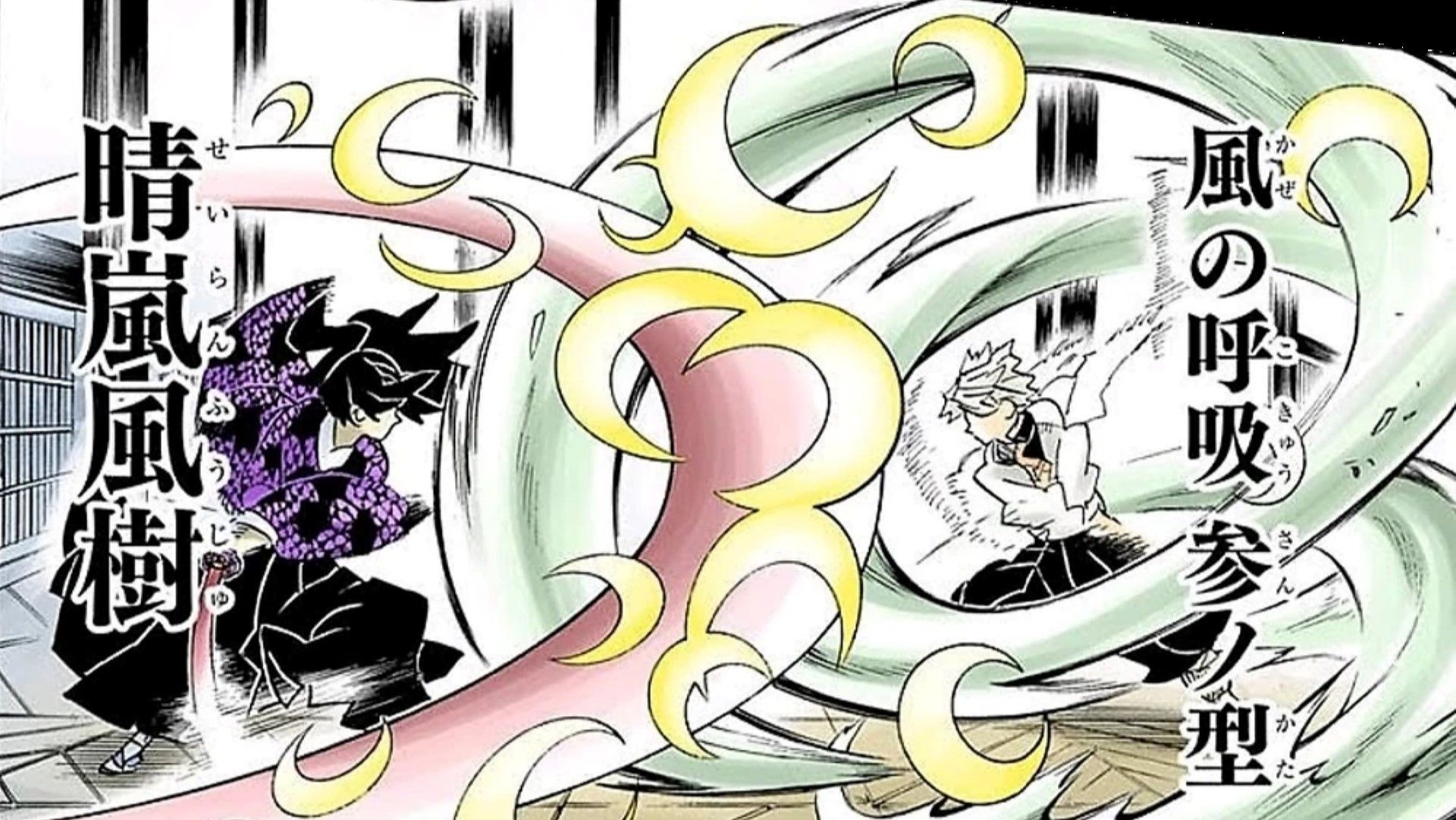 Kokushibo fighting Sanemi (Image Credit: Shueisha)