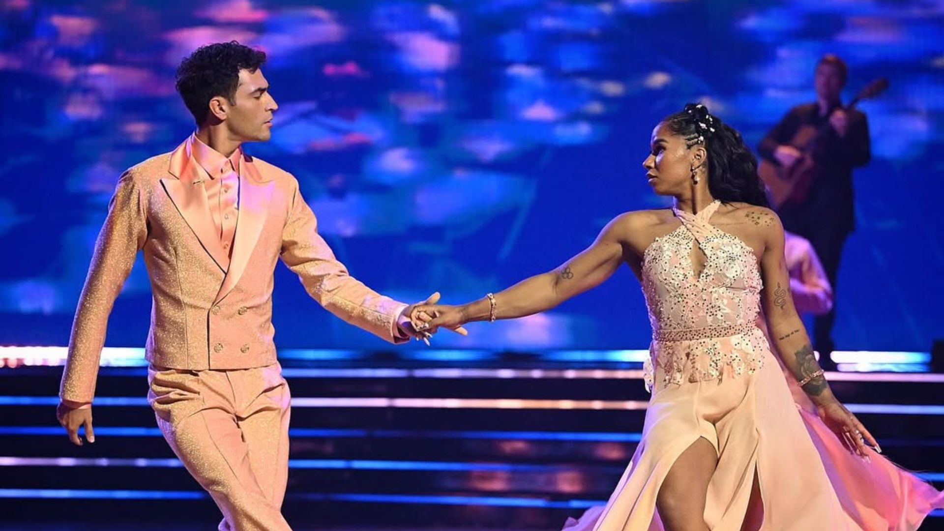Jordan Chiles and Ezra on Dancing With the Stars Dedication Night | Image via Instagram/ @dancingwiththestars 