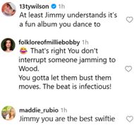 Fans react to the Taylor x Jimmy video. (Image via Instagram/@fallontonight)