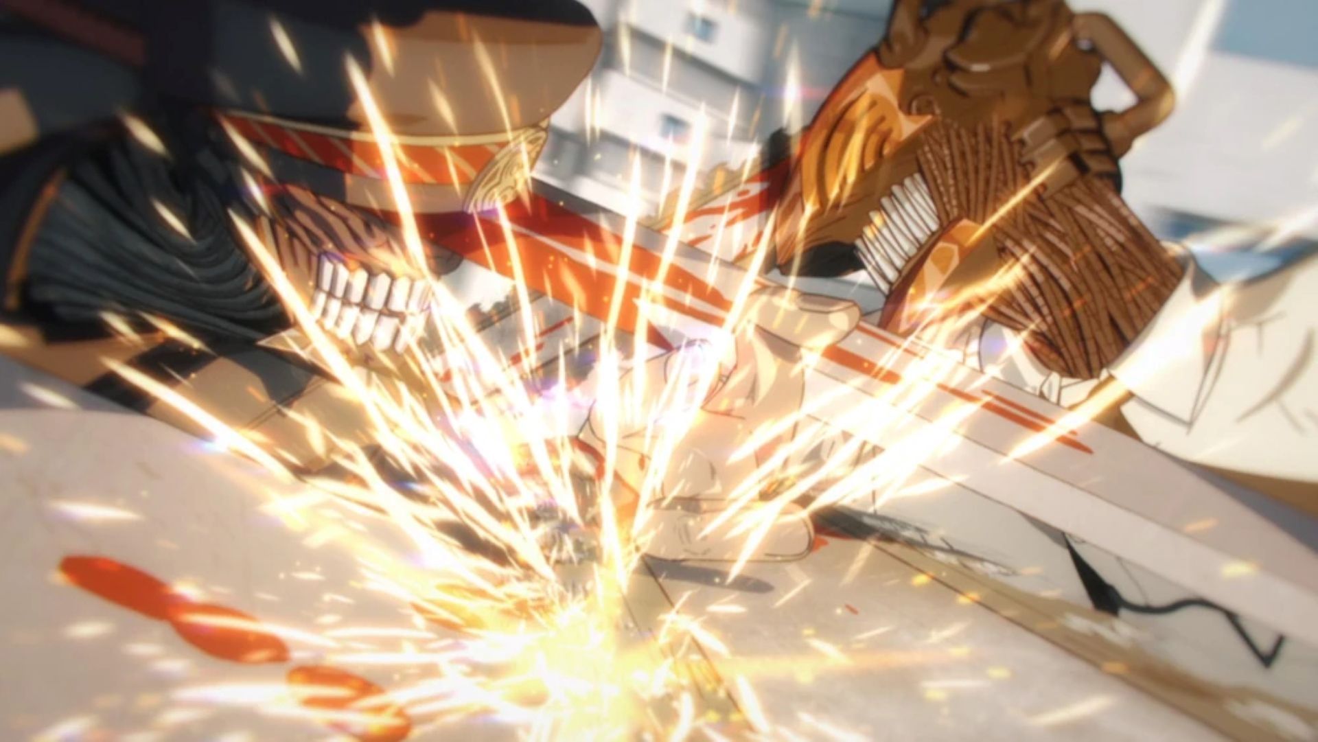 Chainsaw Man fighting Katana Man (Image Credit: MAPPA)
