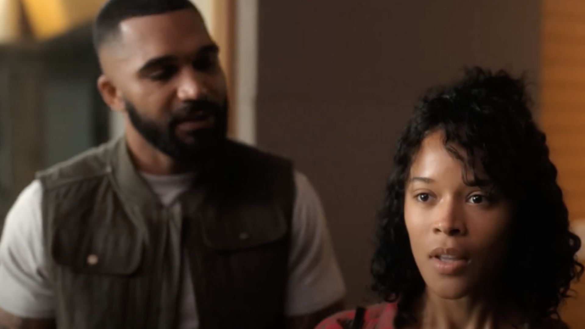 A still from Ruth &amp; Boaz, featuring Serayah and Tyler Lepley