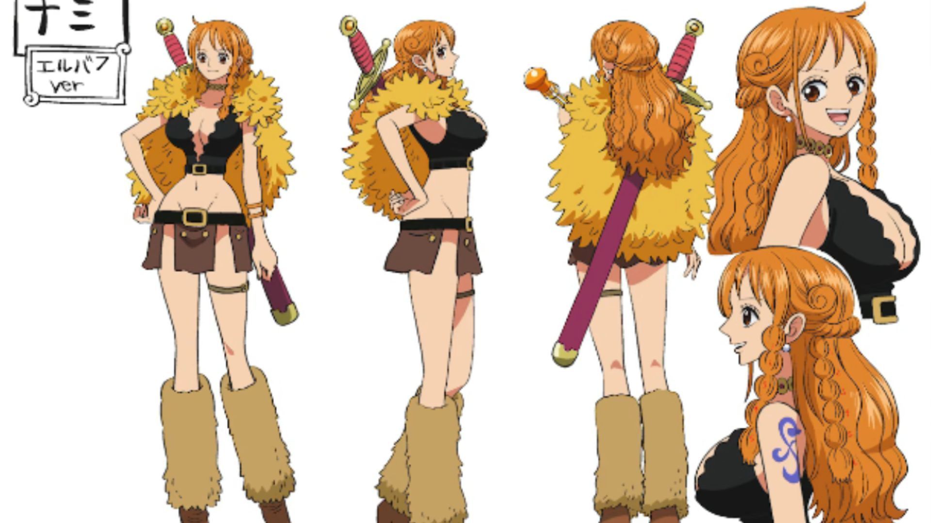 Nami&#039;s outfit design from the Elbaf arc (Image Source: Toei Animation)