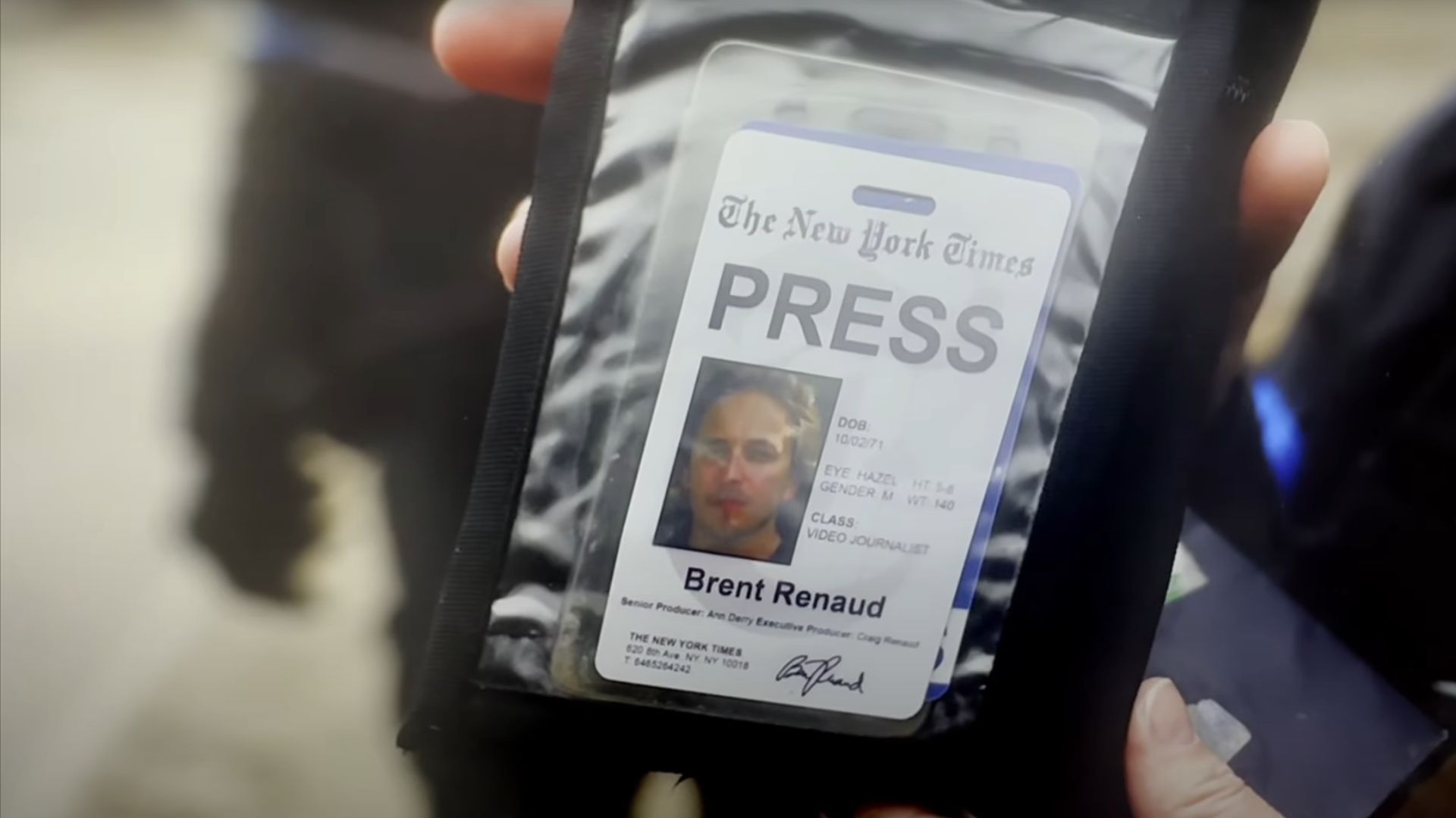 A still from Armed Only With A Camera: The Life and Death of Brent Renaud. (Image via HBO Max)