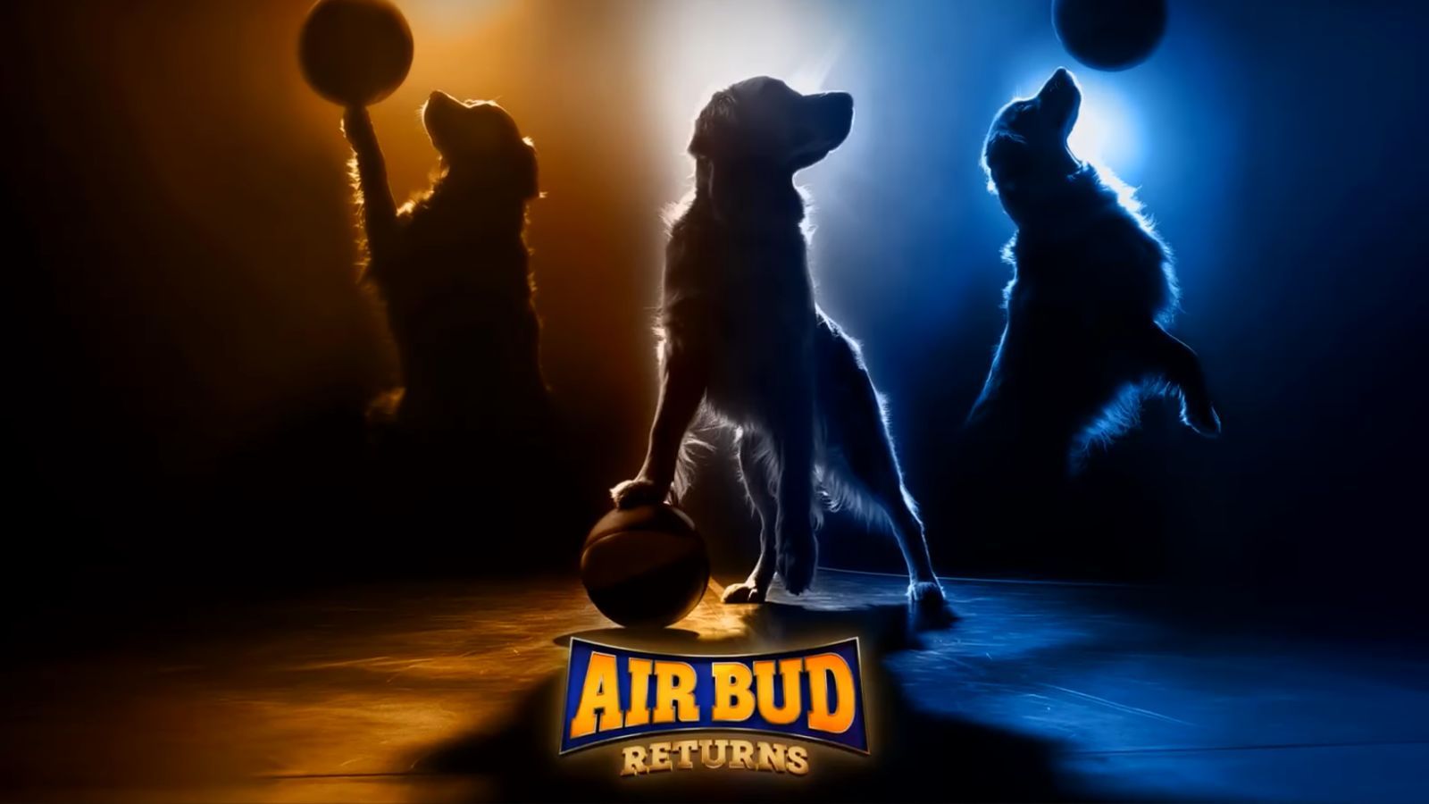 Search poster for Air Bud Returns (Image via YouTube @/AirBudTV)