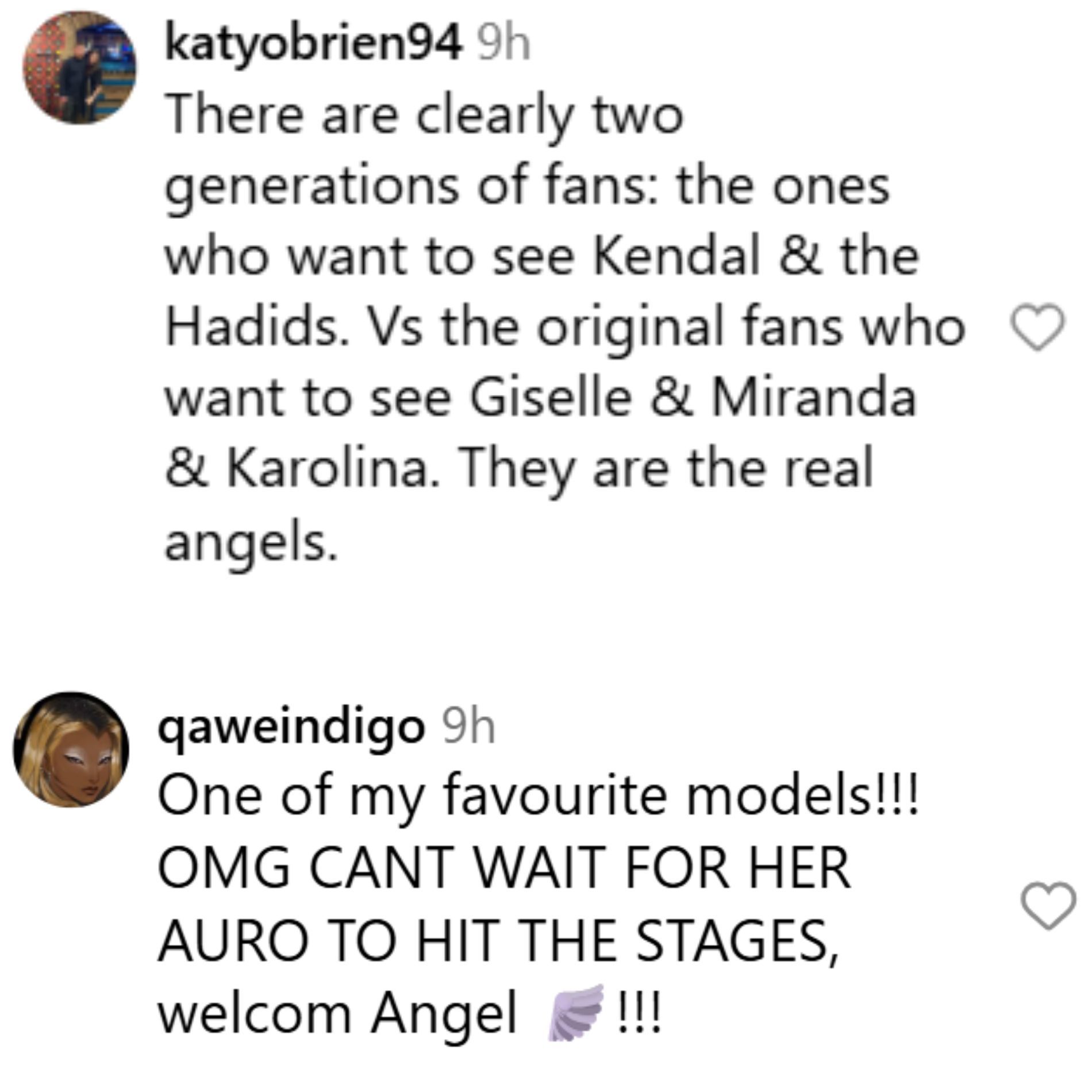 Fans react to VS&#039;s post. (Image via Instagram/@victoriassecret)