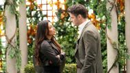 Audra (Zuleyka Silver) and Kyle (Michael Mealor) are close to having hate sex on The Young and the Restless | Image: JPI