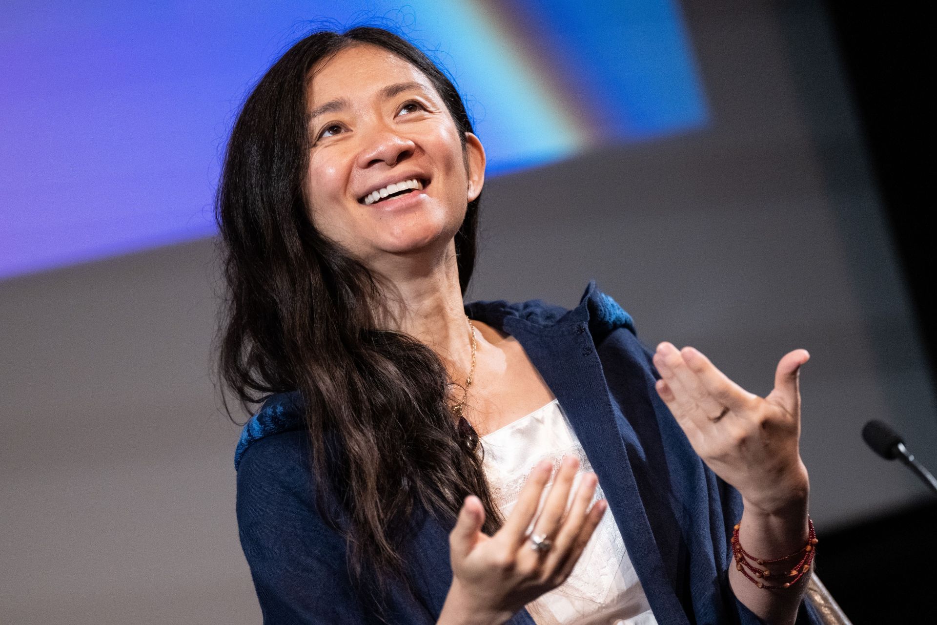 Screen Talk: Chloe Zhao  - The 69th BFI London Film Festival - Source: Getty