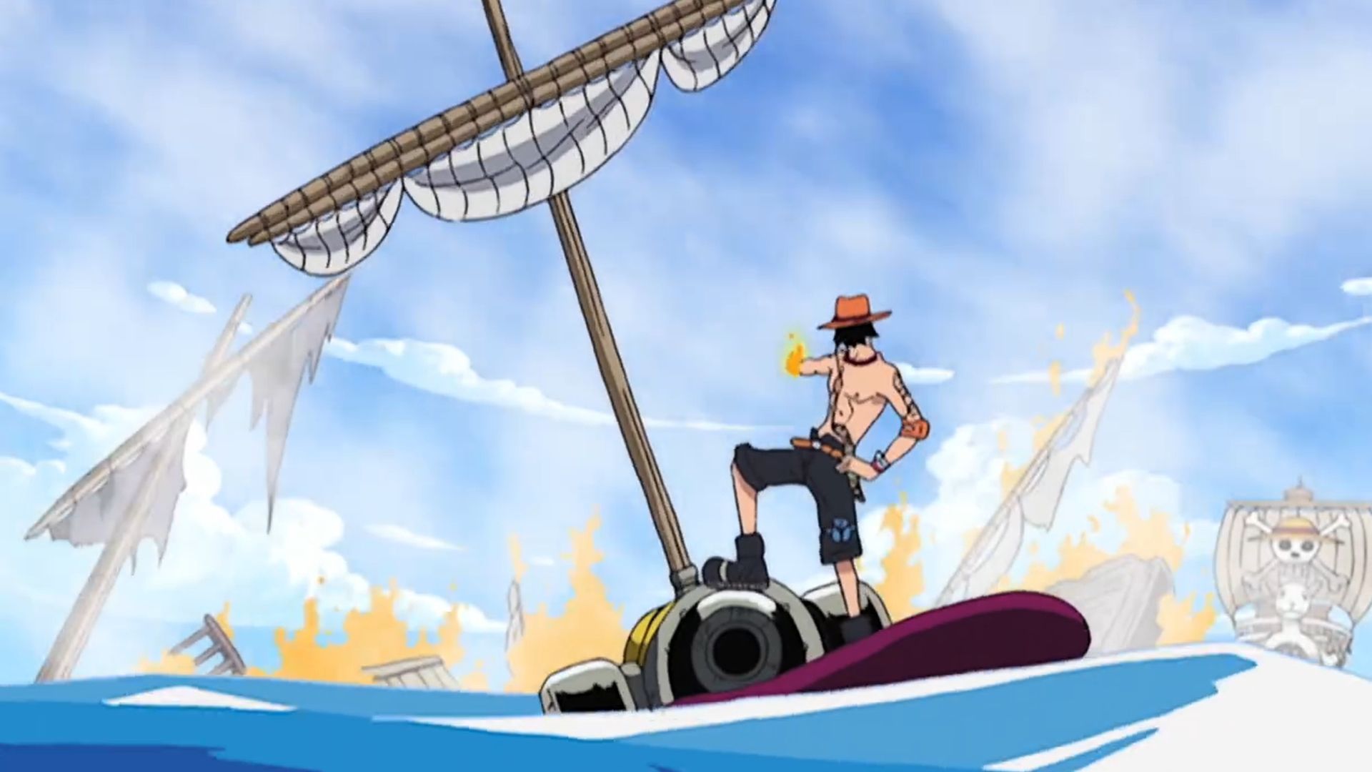 Ace destroys ships (Image Creddit: Toei Animation)