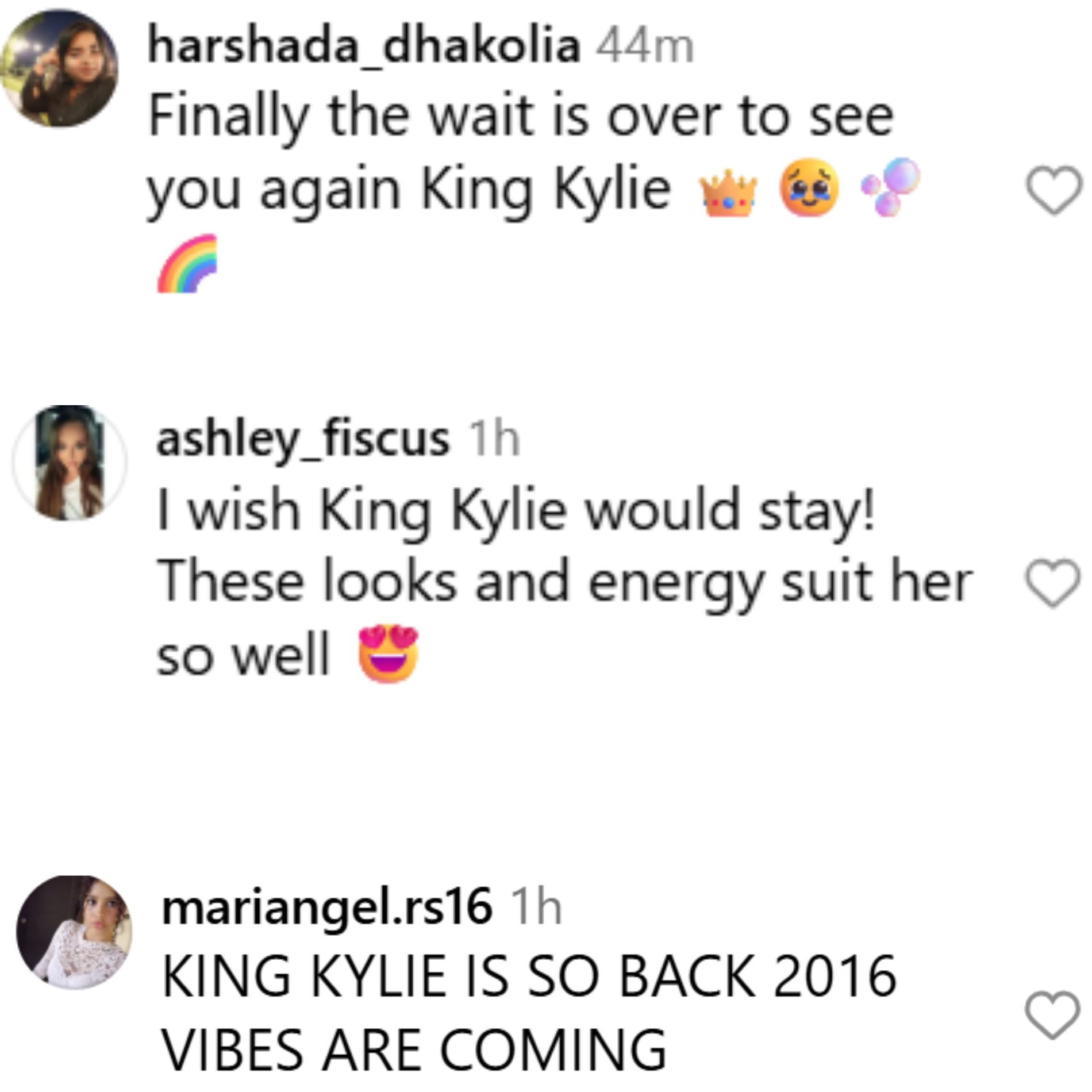 Fans react to Kylie&#039;s Instagram post. (Image via Instagram/@kyliejenner)