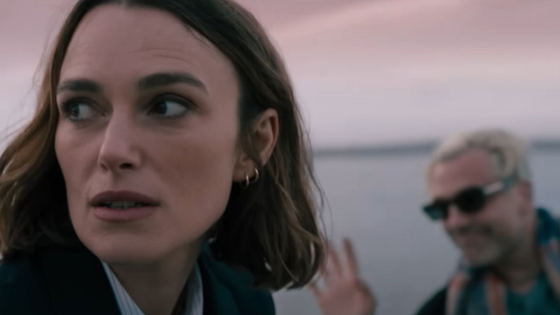 A still from The Woman in Cabin 10