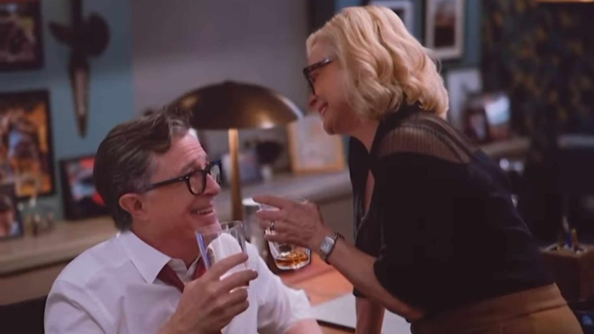A snippet of the guest stars from Elsbeth Season 3 Episode 1 (Image Via Instagram/@colsbertlateshow)