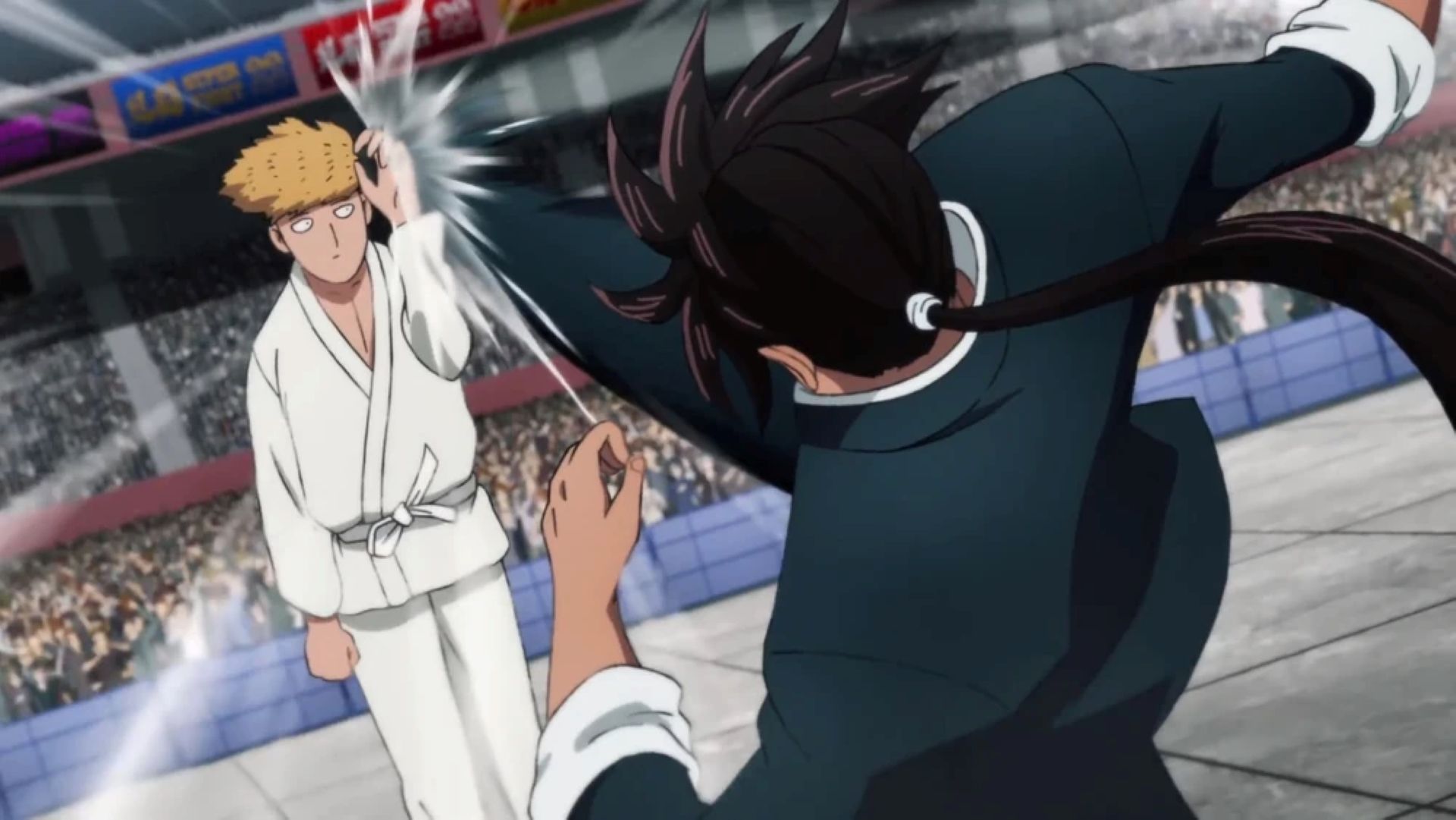 Suiryu fighting Saitama (Image Credit: J.C. Staff)