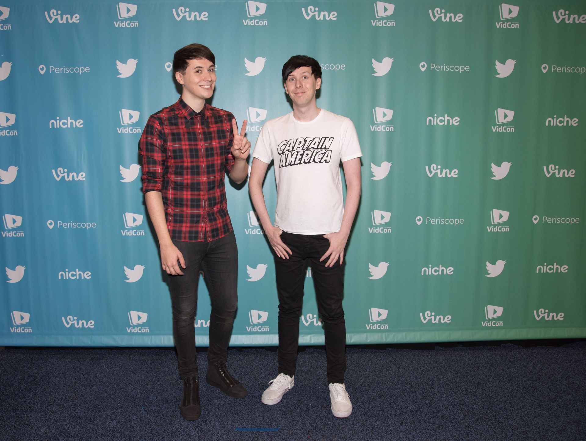 Dan and Phil at the 7th Annual VidCon - Source: Getty