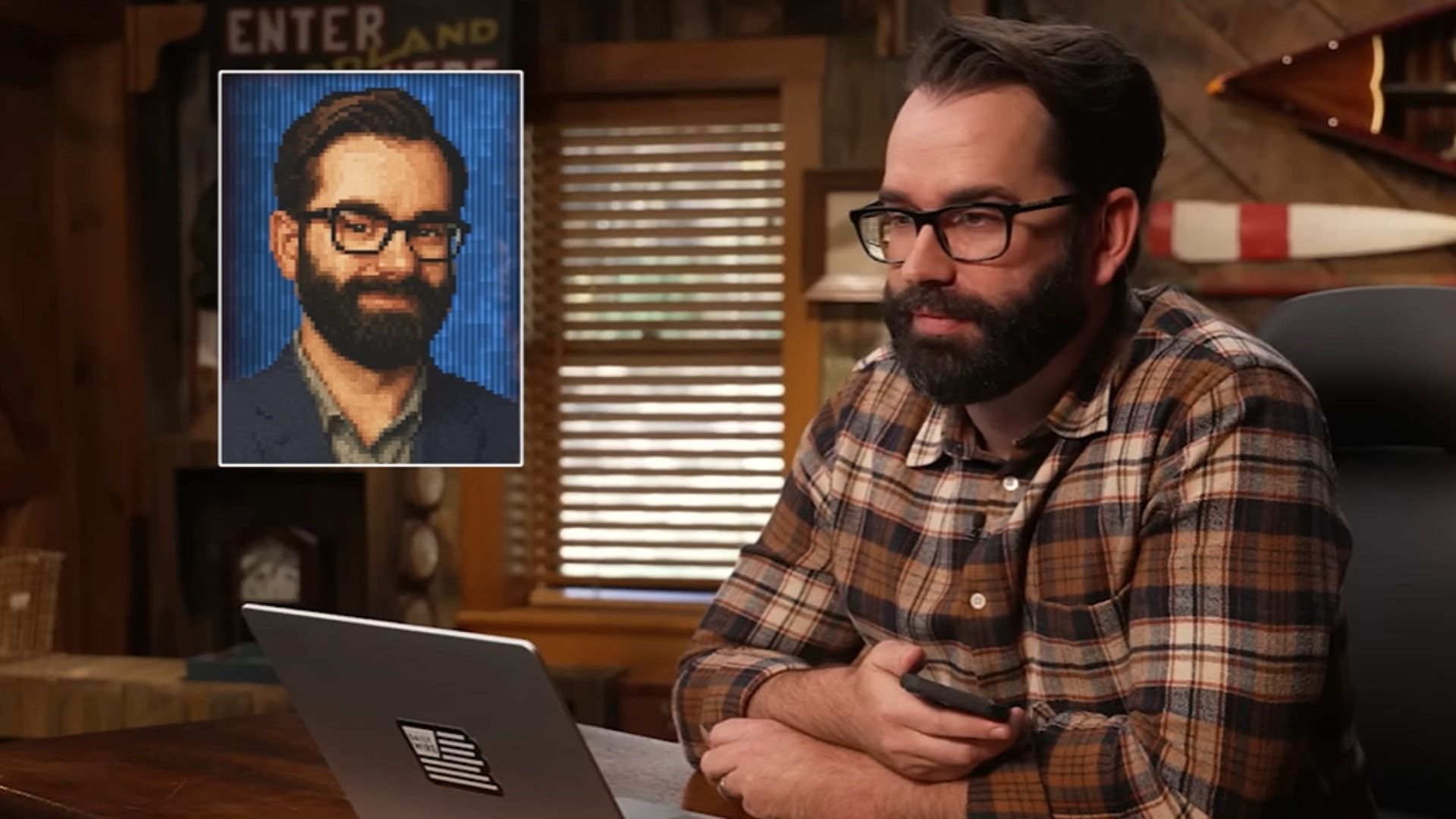 Matt Walsh interacts with his own AI character (Image via YouTube/Matt Walsh)