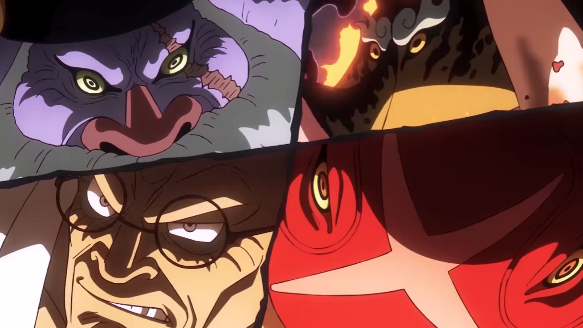 Four of the Five Elders in a frame (Image Source: Toei Animation)