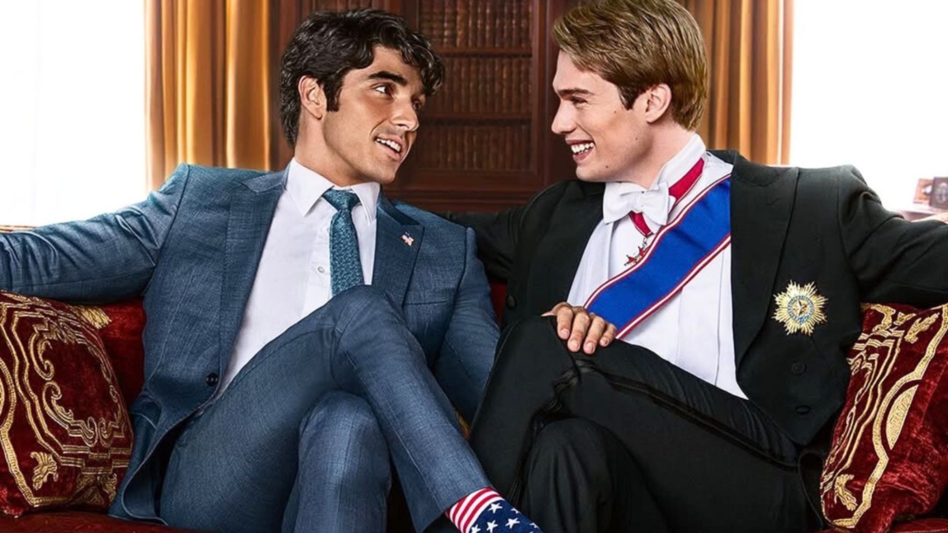A still from Red, White &amp; Royal Blue (Image via Instagram/@rwbonprime)