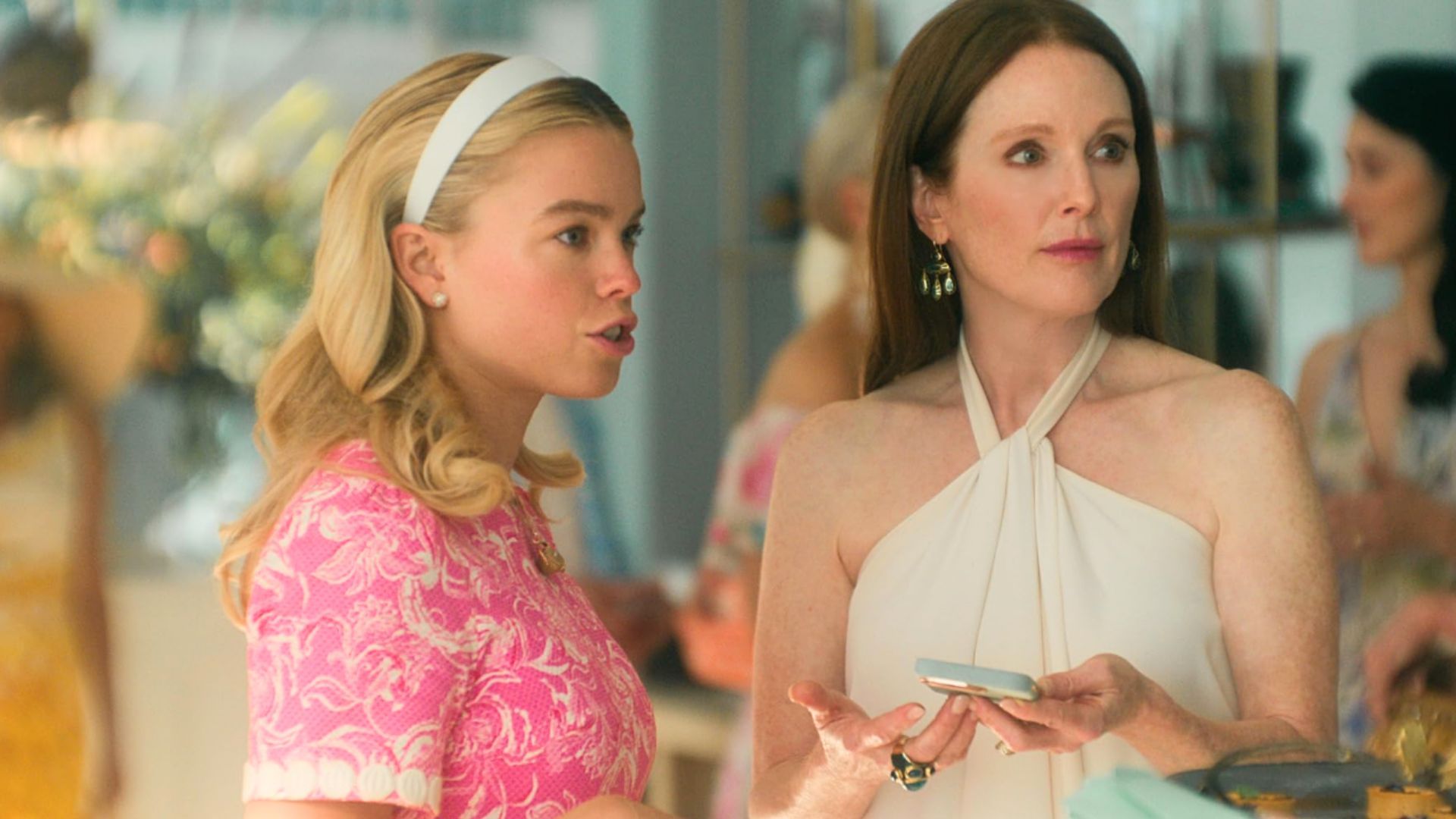 Milly Alcock and Julianne Moore in Sirens (Image via Netflix)